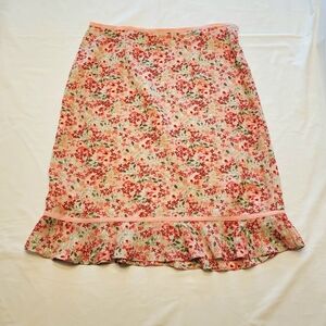 Vtg Christopher & Banks Women’s Size 14 Midi Skirt Flowy Chiffon 90s Cottagecore
